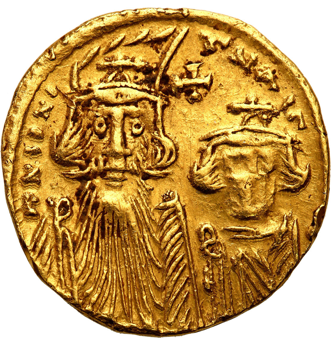 Bizancjum. Constans II Pogonatus (641-668) i Constantine IV. Solid, Konstatynopol